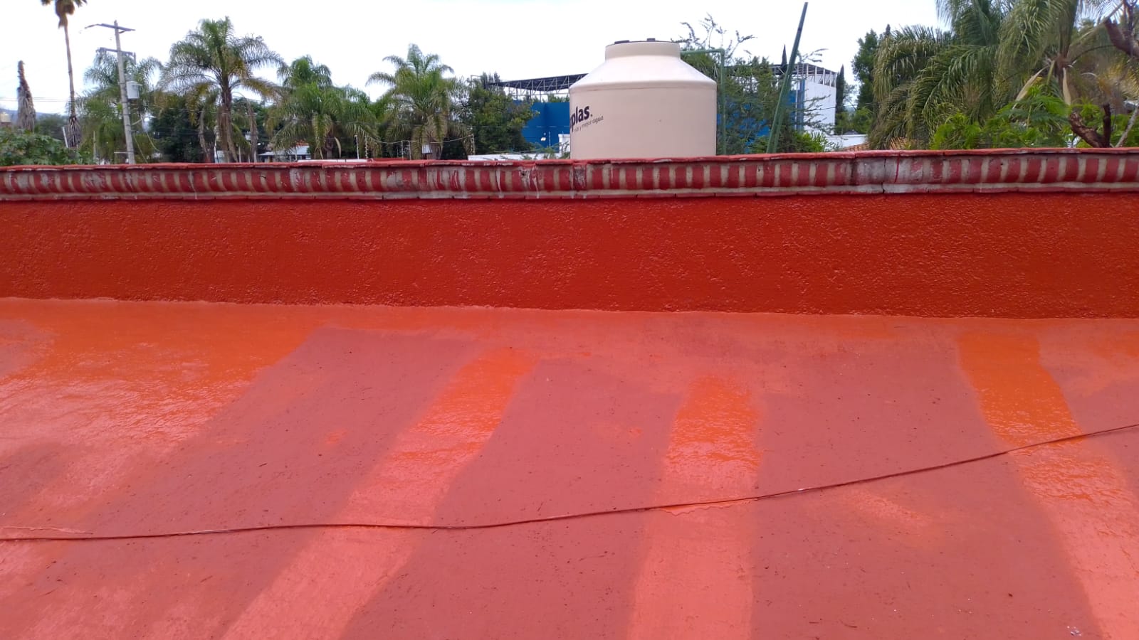 Detalle de sellado en unión de muros